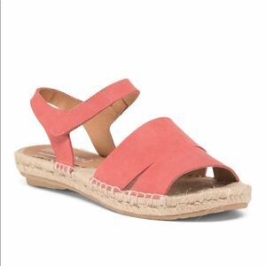 Maypol Salmon Suede Espadrille Sandals size 37